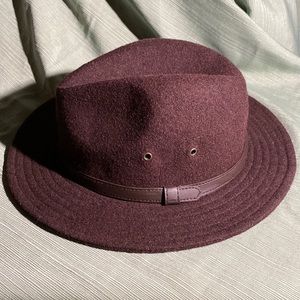 American Eagles Brown Men’s Fedora w/faux leather ribbon and matching sweatband